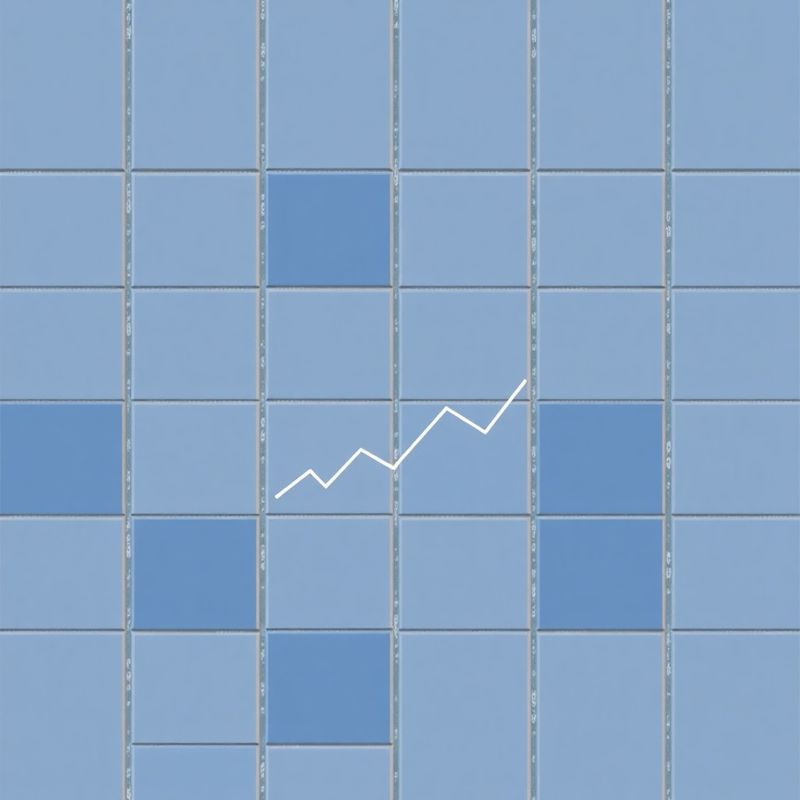 Editorijalni prikaz ETF grafikona u indigo tonovima